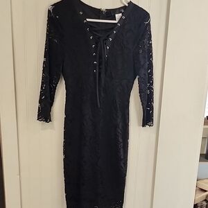 Elegant Black Lace Dress